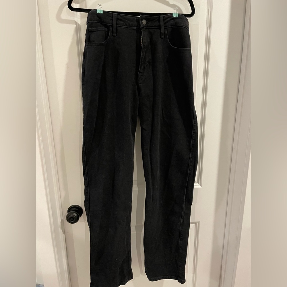 High-Rise Black Dad Jeans